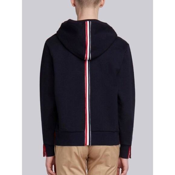 Thom Browne Striped Back Pullover Hoodie in Navy Size XS - Picture 1 of 12
